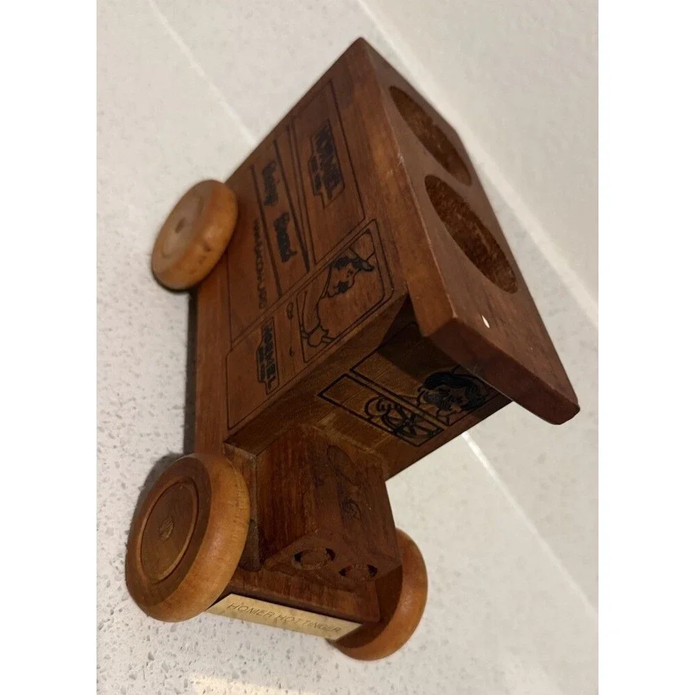 VTG Toystalgia 1980 Wooden Truck Bank  Hickory For Hormel Foods Coin Bank